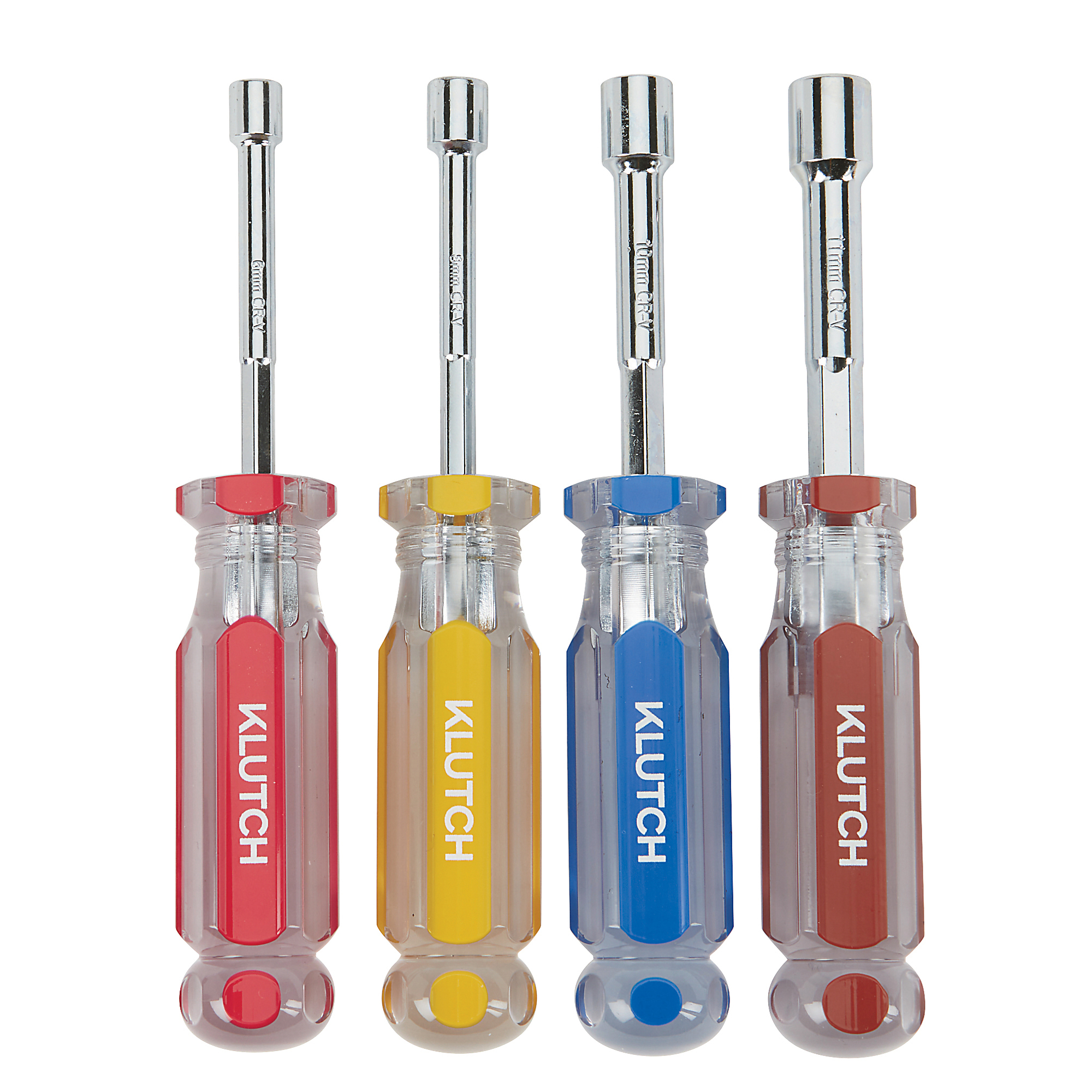 Klutch 4-Pc. Metric Nut Driver Set with Acetate Handles